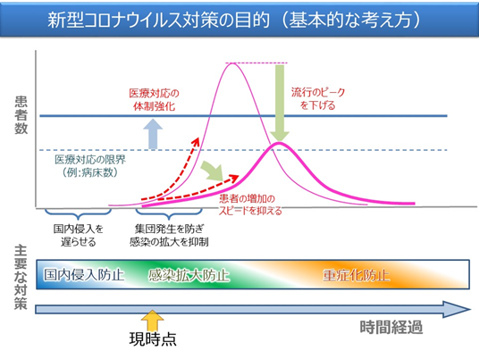 新型コロナウイルス対策の目的（基本的な考え方）