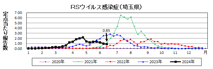 RSウイルス感染症流行グラフ