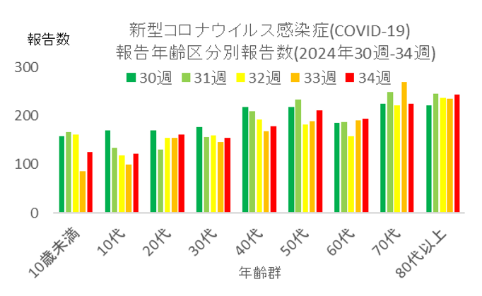 COVID-19年代別推移