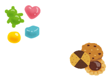 THCが混入してるかもしれないグミ等のイラスト